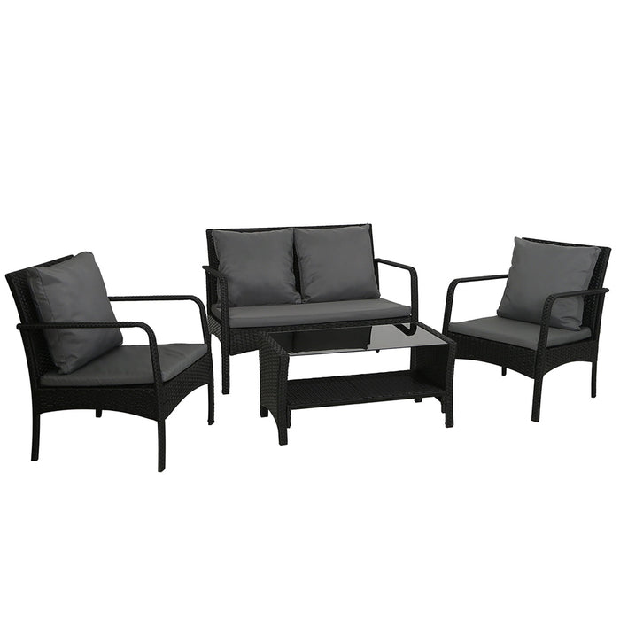 Gardeon Outdoor Furniture Lounge Table Chairs Garden Patio Wicker Sofa Set