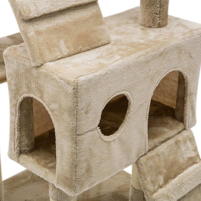 i.Pet Cat Tree 180cm Trees Scratching Post Scratcher Tower Condo House Furniture Wood Beige