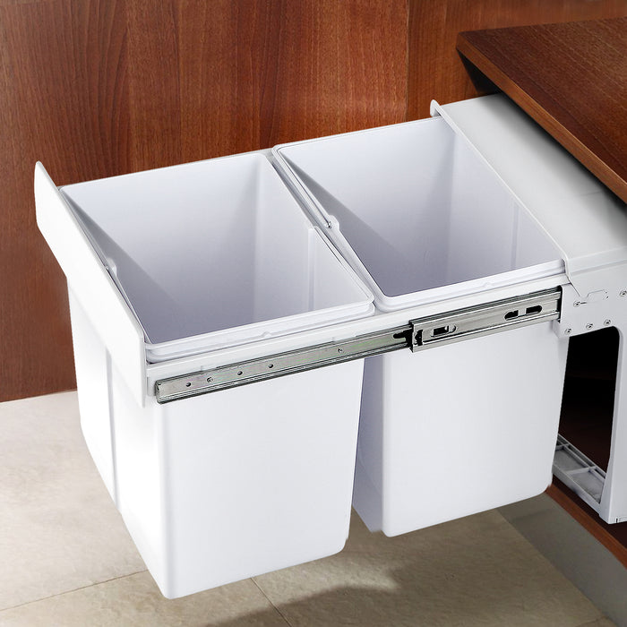 Cefito 2x15L Pull Out Bin - White