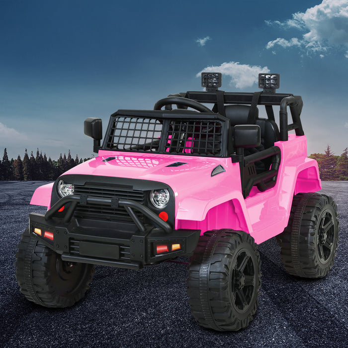 Rigo Kids Ride On Car Electric 12V Car Toys Jeep Battery Remote Control Pink