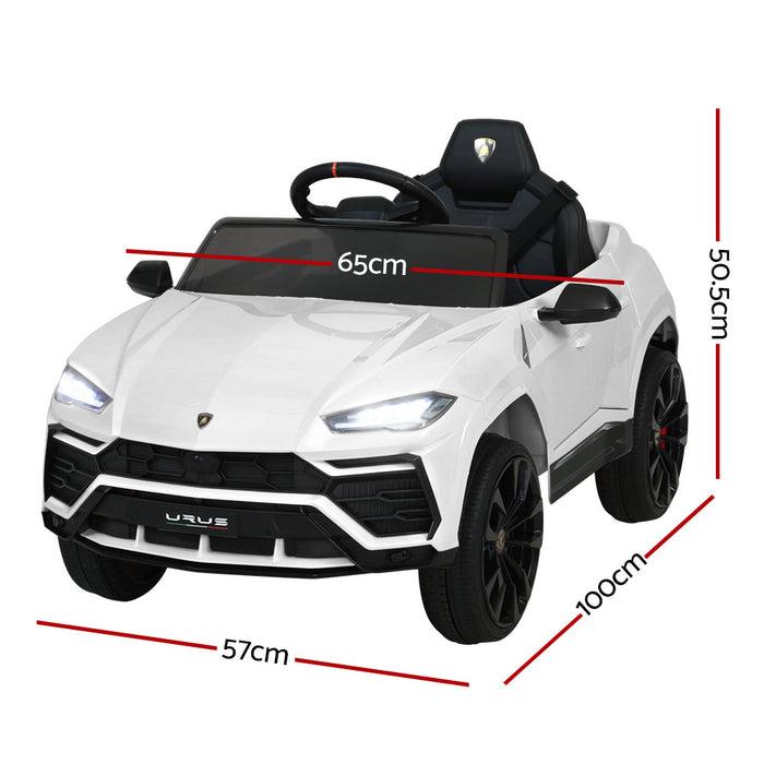 12V Electric Kids Ride On Toy Car Licensed Lamborghini URUS Remote Control White