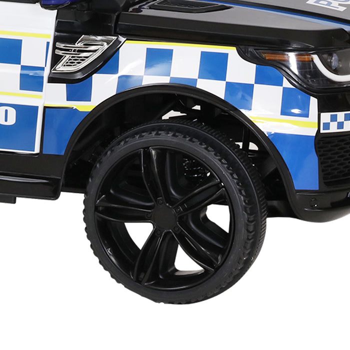 Rigo Kids Ride On Car Inspired Patrol Police Electric Powered Toy Cars Black