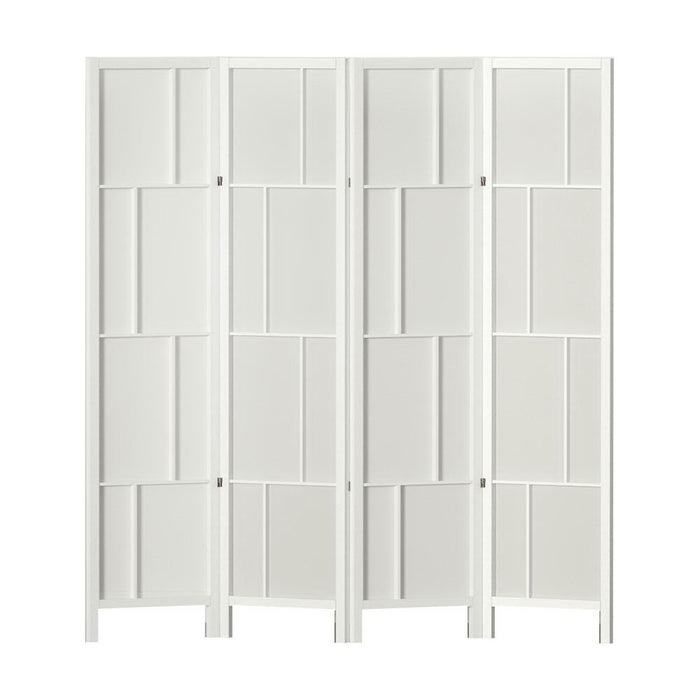 Artiss Ashton Room Divider Screen Privacy Wood Dividers Stand 4 Panel White