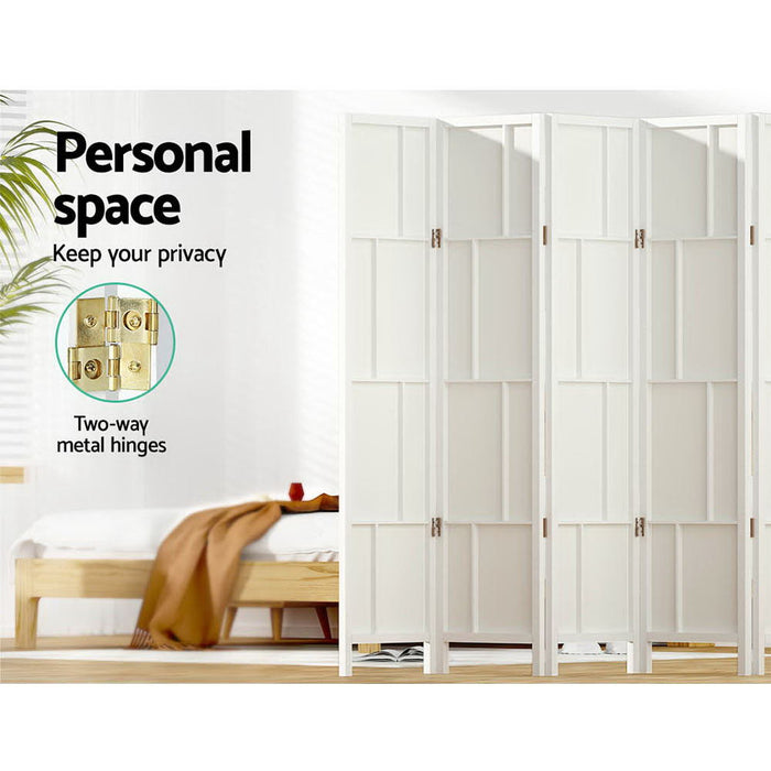 Artiss Ashton Room Divider Screen Privacy Wood Dividers Stand 8 Panel White