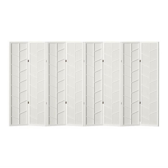 Artiss Room Divider Screen Privacy Wood Dividers Stand 8 Panel Archer White