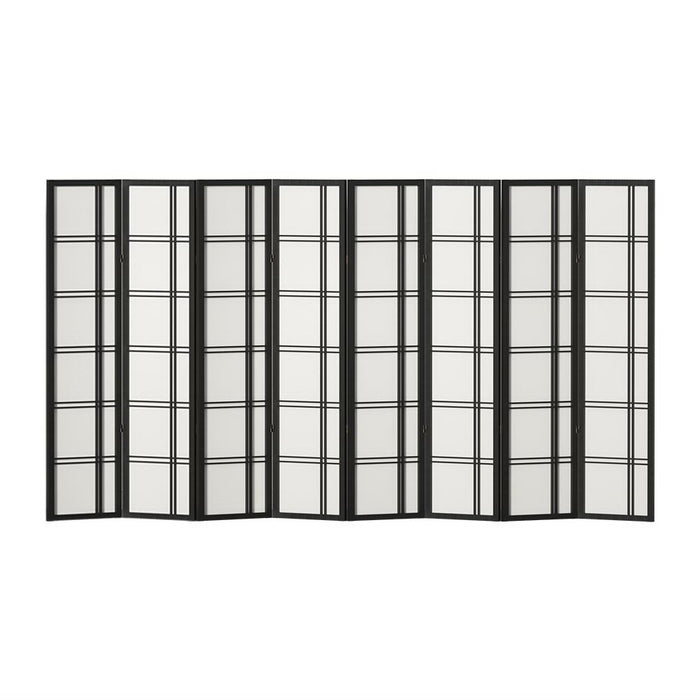 Artiss Room Divider Screen Privacy Wood Dividers Stand 8 Panel Nova Black