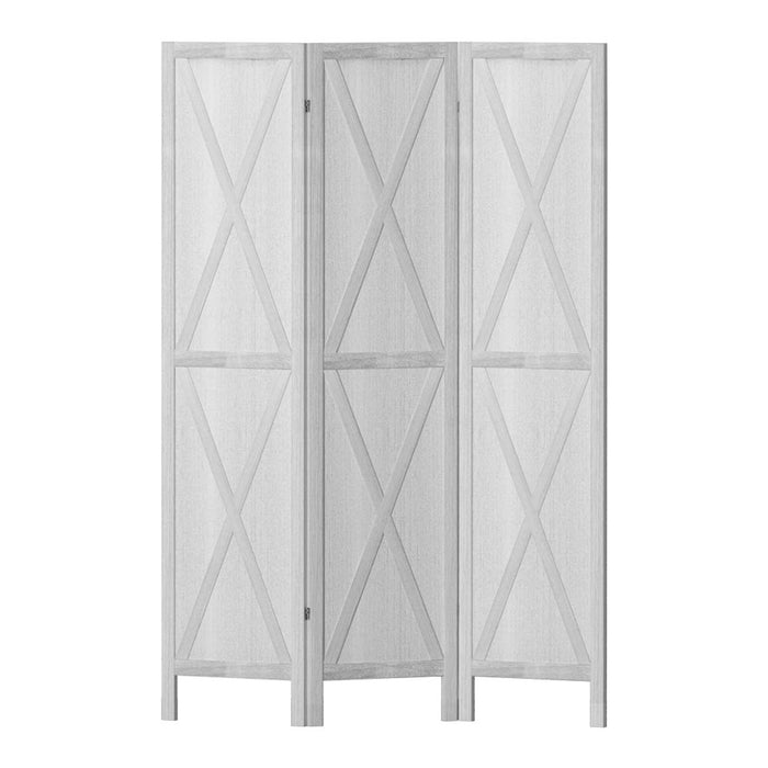 Artiss Silon Room Divider Screen Privacy Wood Dividers Stand 3 Panel White