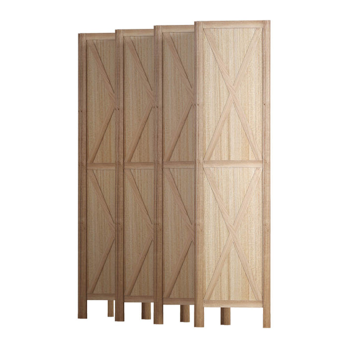 Artiss Silon Room Divider Screen Privacy Wood Dividers Stand 8 Panel Brown