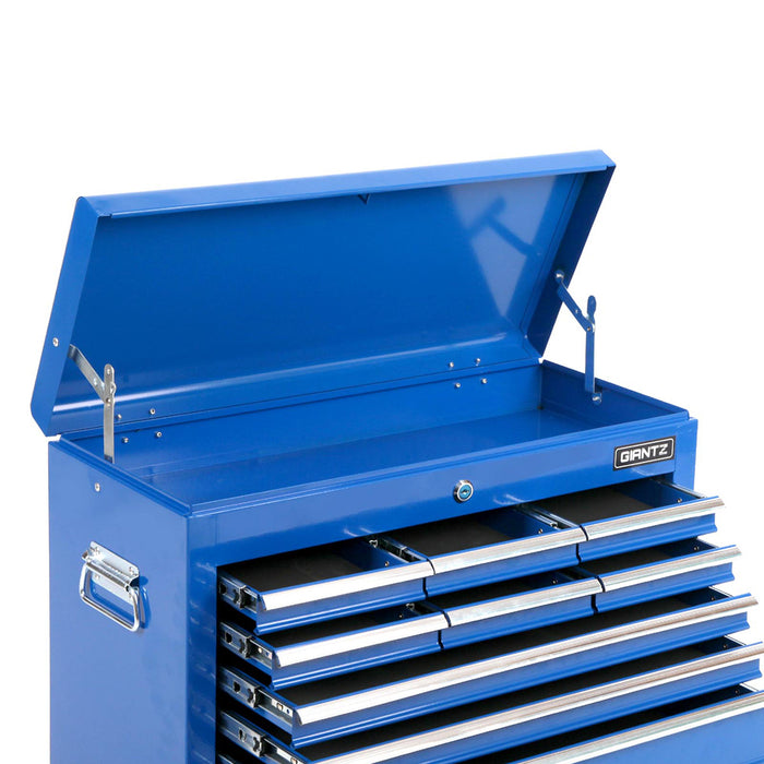 Giantz 9 Drawer Mechanic Tool Box Cabinet Storage - Blue