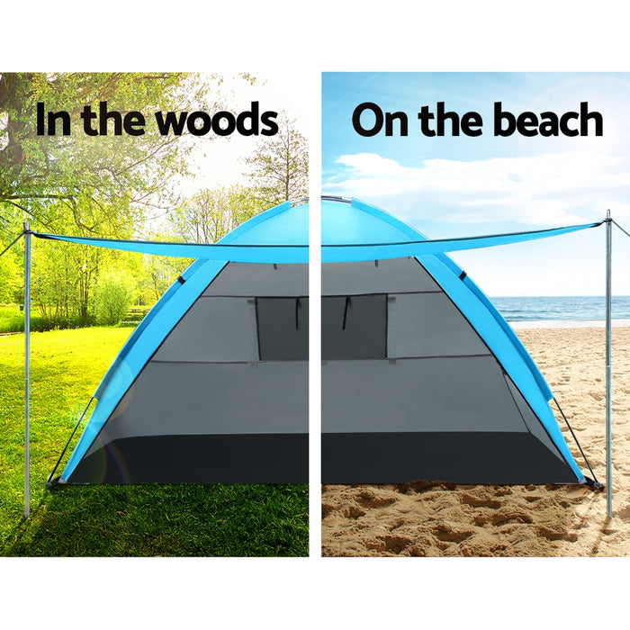 Weisshorn Camping Tent Beach Tents Hiking Sun Shade Shelter Fishing 2-4 Person