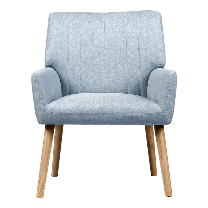 Artiss Armchair Lounge Chair Armchairs Accent Fabric Blue Grey