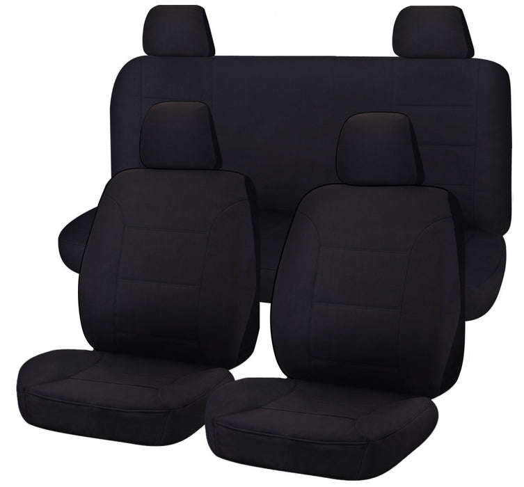 Seat Covers for NISSAN NAVARA D23 SERIES 3 NP300 11/2017 - 11/2020 DUAL CAB FR BLACK ALL TERRAIN