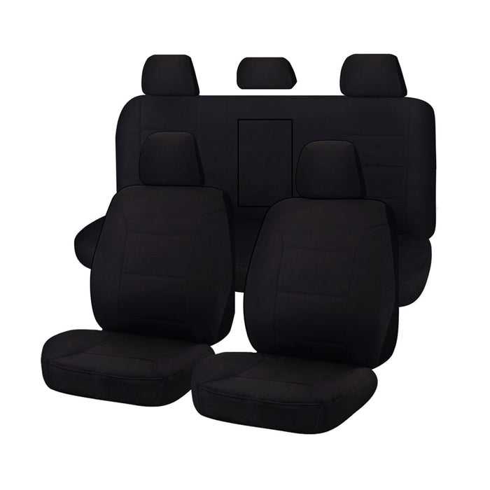 Seat Covers for MITSUBISHI TRITON FR ML-MN SERIES 06/2006 ? 2015 DUAL CAB UTILITY FR BLACK CHALLENGER