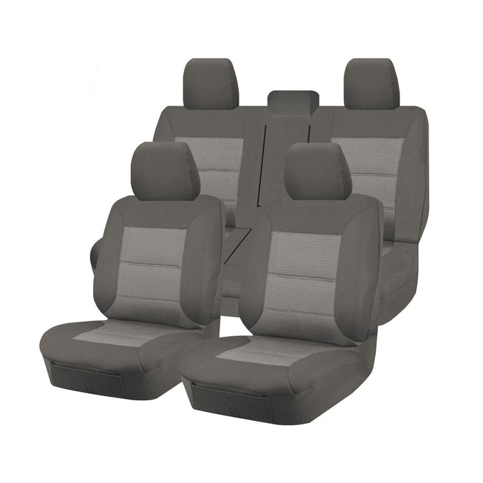 Premium Jacquard Seat Covers - For Toyota Tacoma Dual Cab (2015-2022)