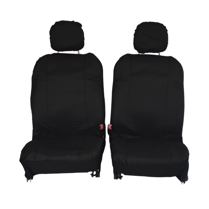 Canvas Seat Covers For Hyundai Iload Fronts 02/2008-2020 Black