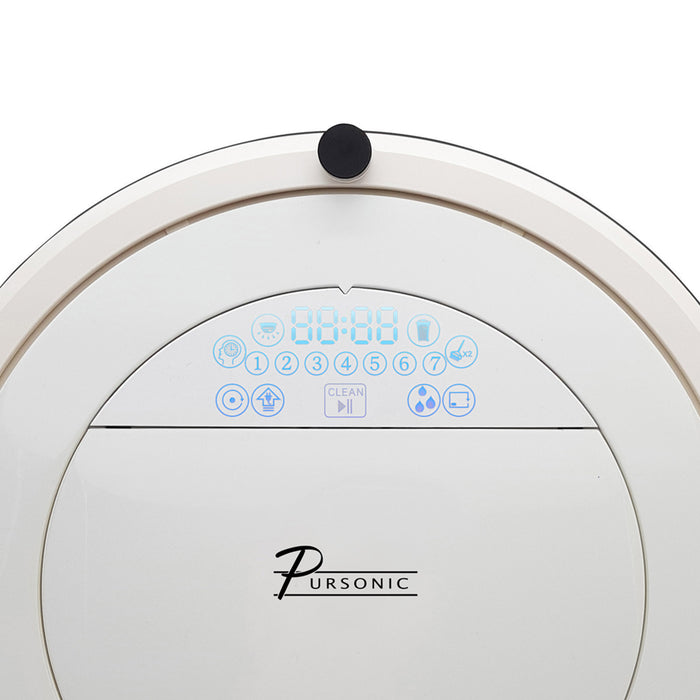 Pursonic i9 Robotic Vacuum Cleaner Carpet Floor Dry Wet Mopping Auto Robot White  White