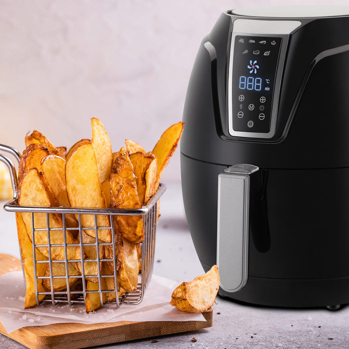 Kitchen Couture 4 Litre Air Fryer Digital Display Black 1400W Healthy Cooker  Black