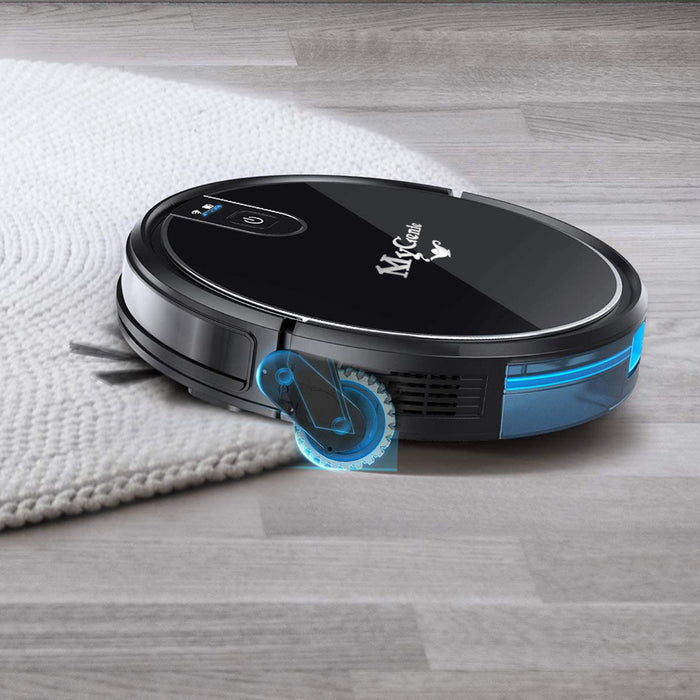 MyGenie XSonic Wifi Pro Robotic Vacuuum Cleaner Carpet Wet Dry Mopping Black  Black