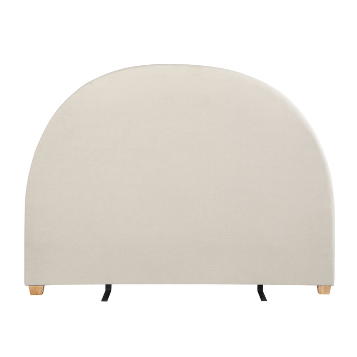 Milano Decor Newark Curved Bead Head Cream - Queen