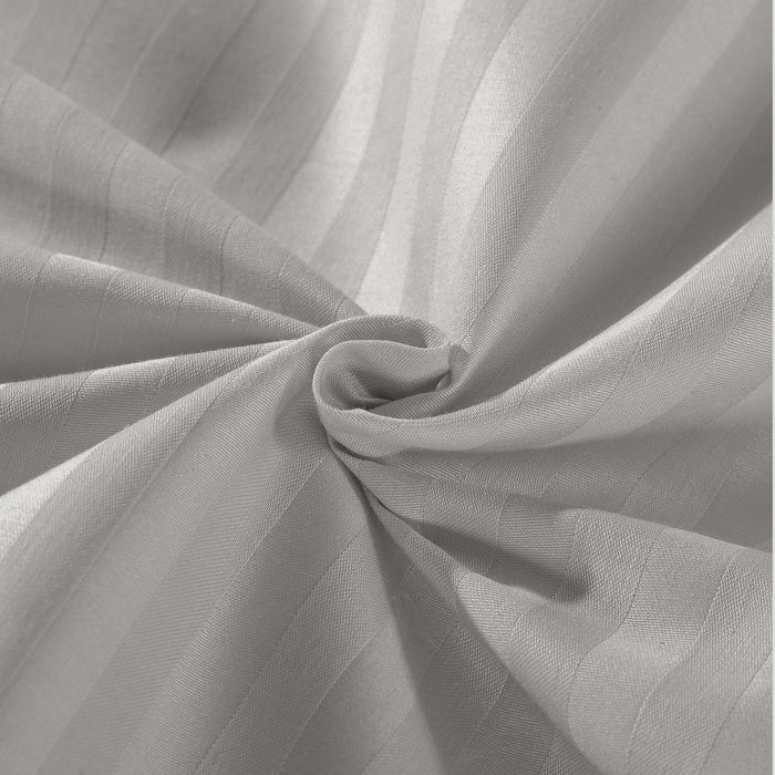 Royal Comfort Kensington 1200 Thread Count 100% Cotton Stripe Quilt Cover Set - Super King - Grey