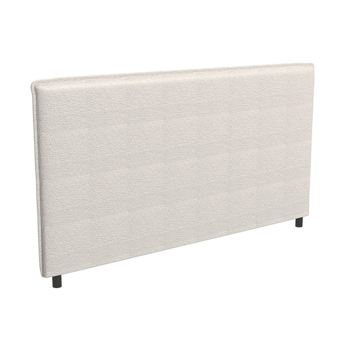 Milano Decor Gia Boucle Bedhead Headboard Upholstered Luxury Cushioned White - King - White