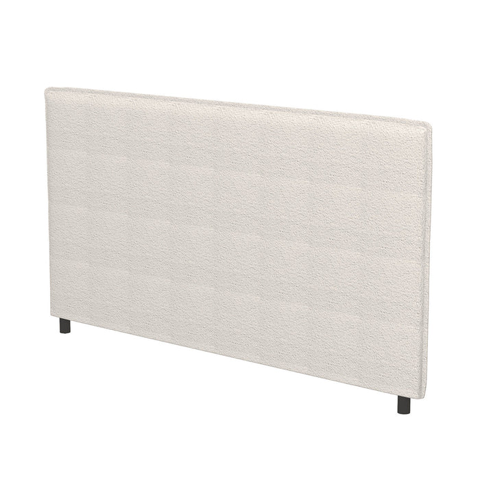 Milano Decor Gia Boucle Bedhead Headboard Upholstered Luxury Cushioned White - King - White