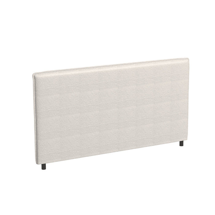 Milano Decor Gia Boucle Bedhead Headboard Upholstered Luxury Cushioned White - King - White