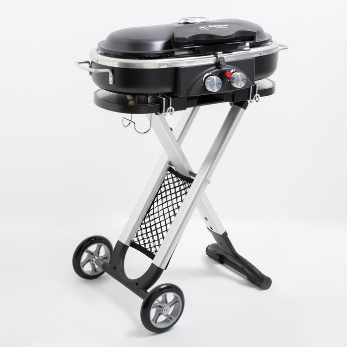 Havana Outdoors BBQ Mate Premium Portable Gas Grill LPG Twin Grill Outdoor Black