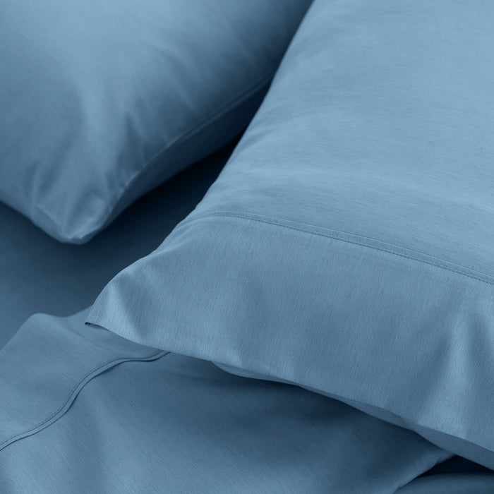 Royal Comfort 3000 Thread Count Bamboo Cooling Sheet Set - Queen - Denim