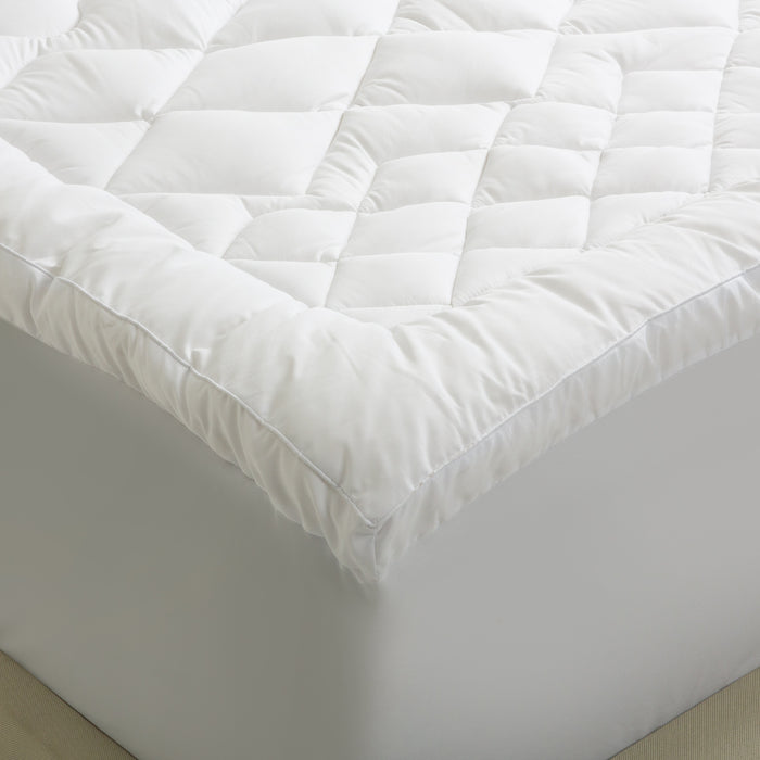 Royal Comfort 1200GSM Deluxe 7-Zone Mattress Topper Luxury Gusset Breathable - Single - White