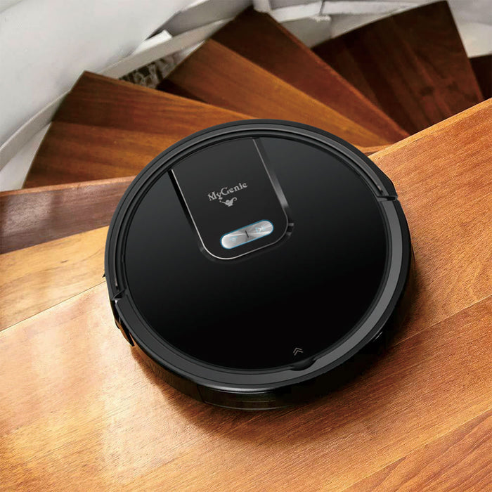 MyGenie WI-FI GMAX Robotic Vacuum Cleaner Mop App Control Dry & Wet Auto Robot - Black