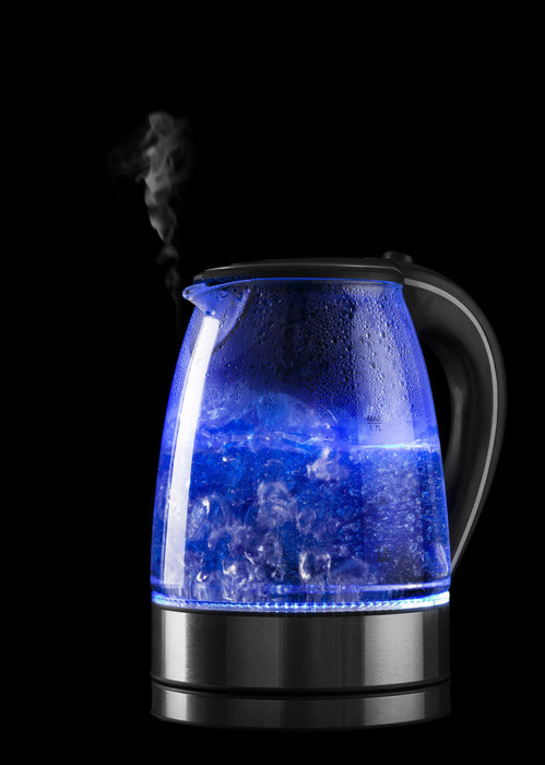 Pursonic Glass Kettle Electric LED Light Kitchen Water Jug Stainless Steel 1.7L