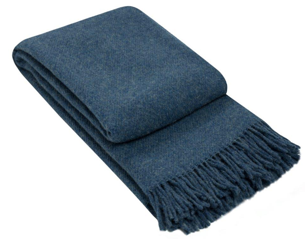 Brighton Throw - 100% NZ Wool - Navy