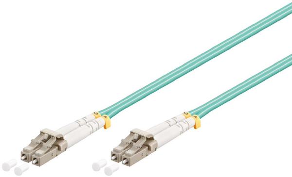 Shintaro Fibre Patch Cable Multimode LC to LC OM3 Aqua 0.5m