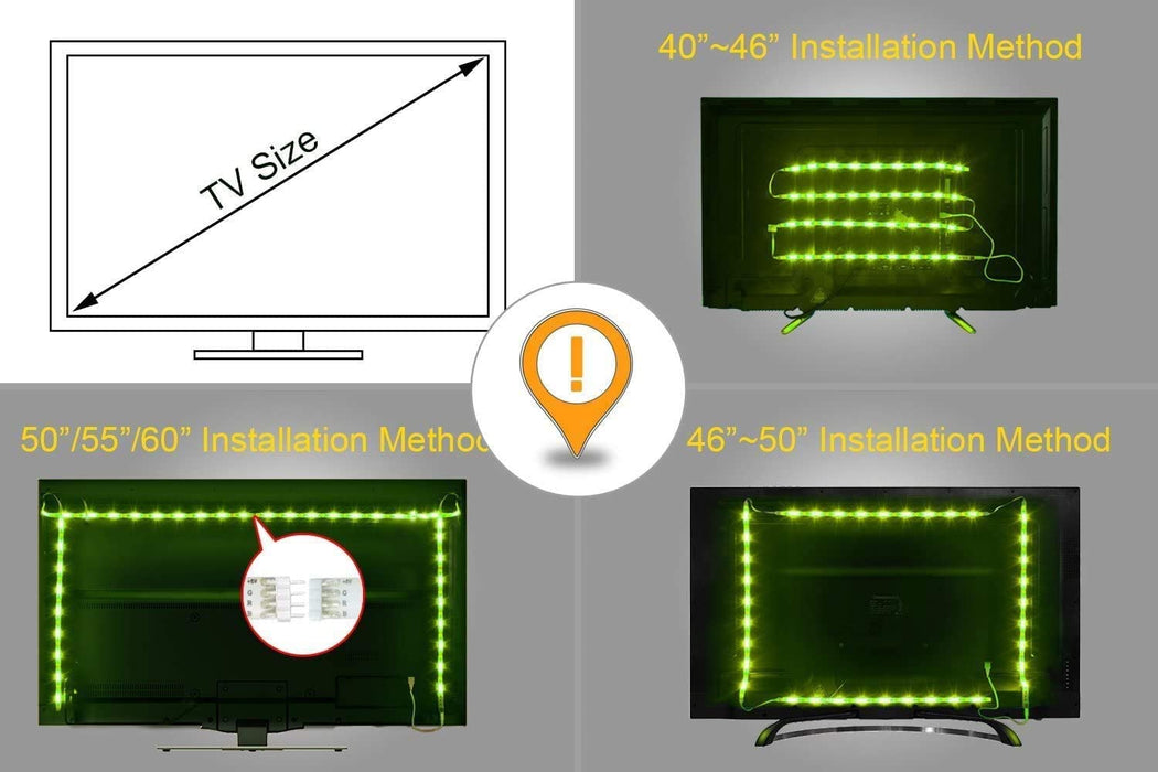 2M LED Strip Lights Rope Light for TV, Gaming and Computer (Lights Strip App with Remote Control)