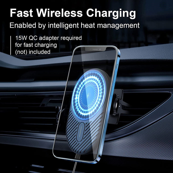 15W Wireless Car Charger Magnetic with QI Fast Charging compatible with all iPhone