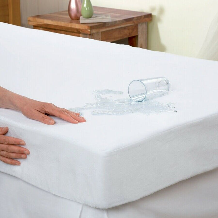 Dreamaker Waterproof Fitted Mattress Protector Single Bed