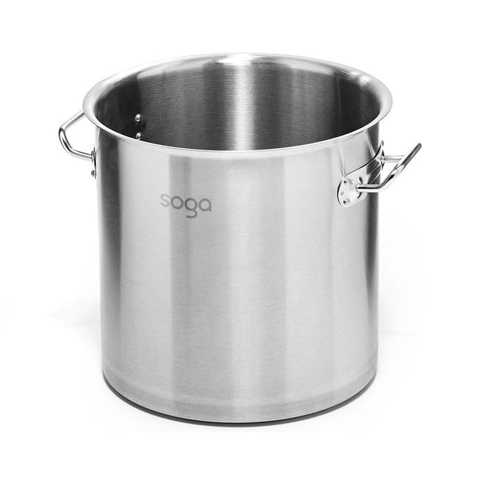 SOGA Stock Pot 225Lt Top Grade Thick Stainless Steel Stockpot 60CMX80CM 18/10