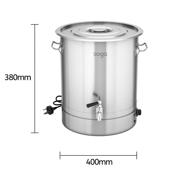 SOGA 2X 33L Stainless Steel URN Commercial Water Boiler 2200W