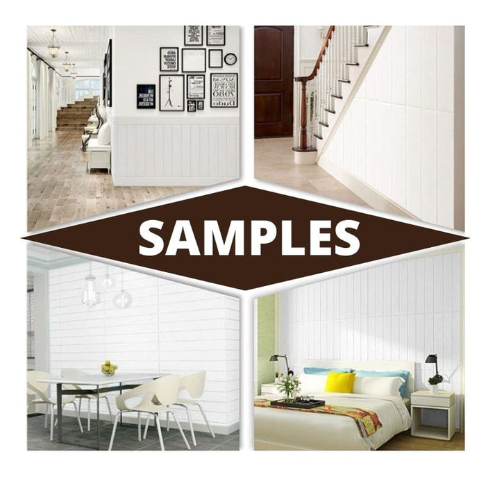 10PCS 3D Foam White Wood Panels Self Adhesive Home Wallpaper Panels 70 x 70cm