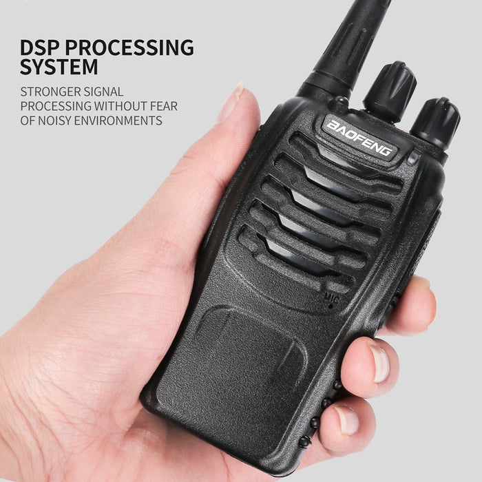 2pcs Walkie Talkie BF-888S Handheld Two-Way Radio UHF 400-470MHz 5W