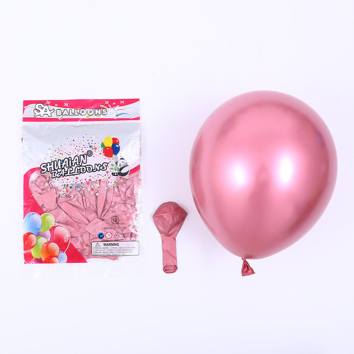 100PCS 5'' Latex Balloon Set Pearlized Pink Birthday Wedding Party Decoration