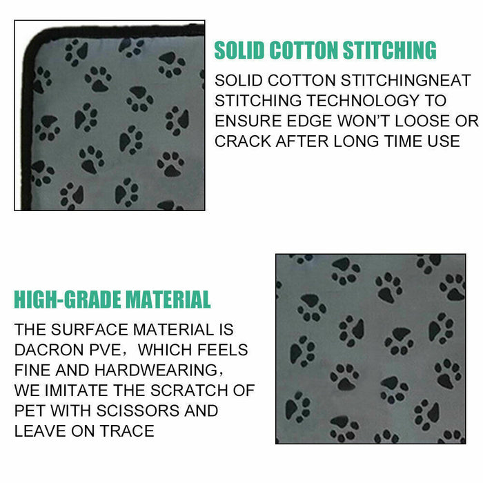 Electric Pet Heat Mat Pad Dog Cat Heating Blanket Bed Waterproof Footprint Decoration