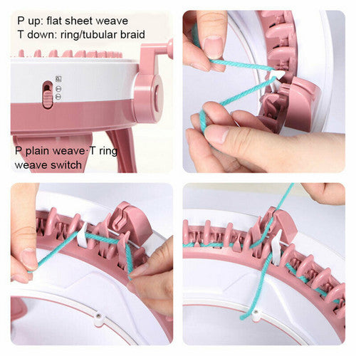 48 Needles DIY Knitting Machine Weaving Swift Yarn Fiber String Ball Wool Winder