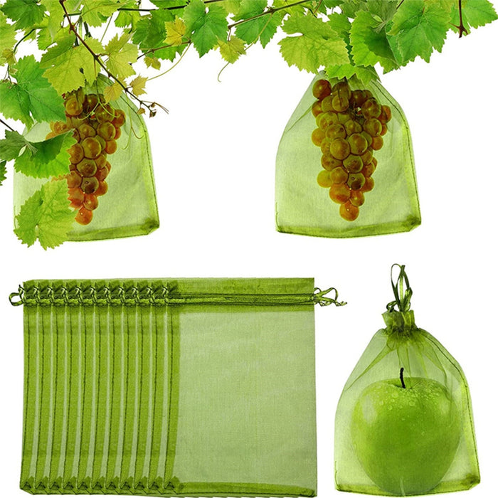 100PCS 15*20cm Fruit Net Bags Agriculture Garden Vegetable Protection Mesh Insect Proof