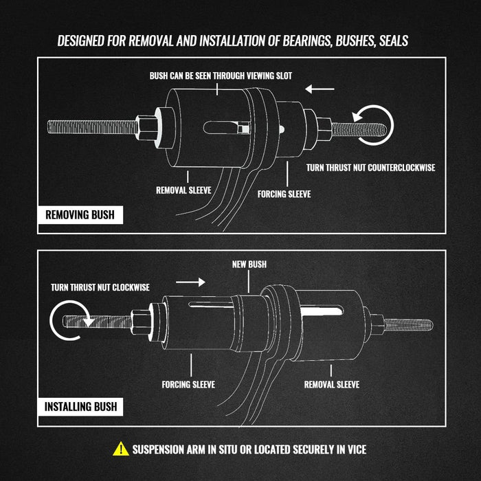 27PCS Press Pull Sleeve Set Durable Bush and Bearing Removal Install Tool Kit