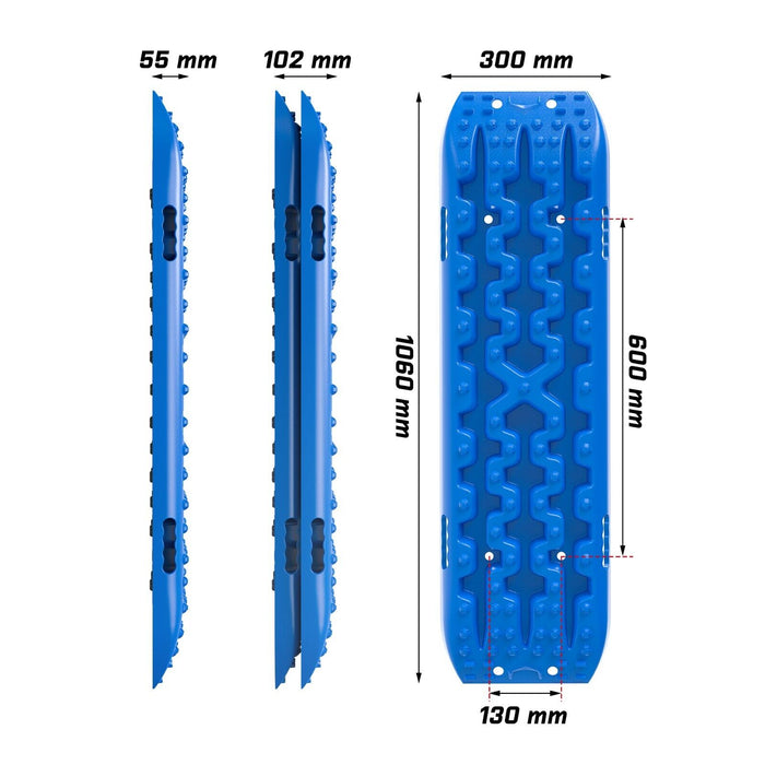 X-BULL Recovery tracks kit Boards 4WD strap mounting 4x4 Sand Snow Car qrange GEN3.0 6pcs blue