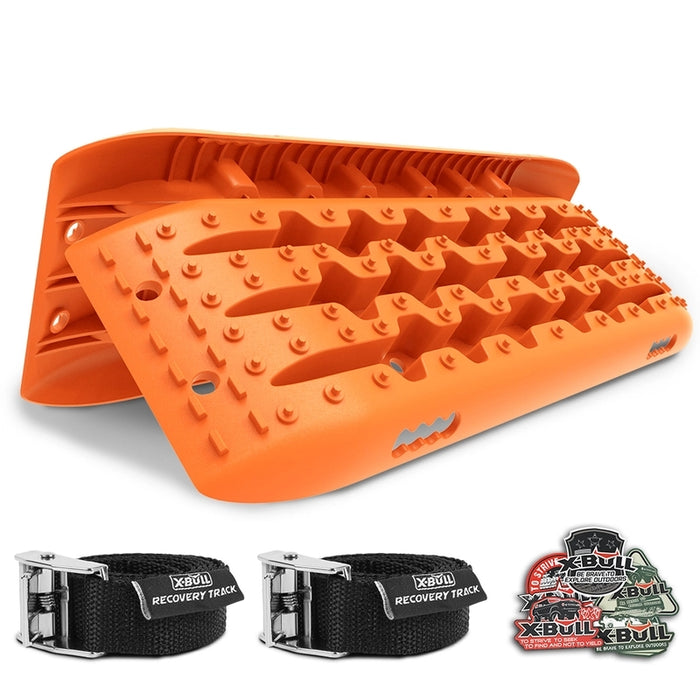 X-BULL KIT1 Recovery track Board Traction Sand trucks strap mounting 4x4 Sand Snow Car ORANGE