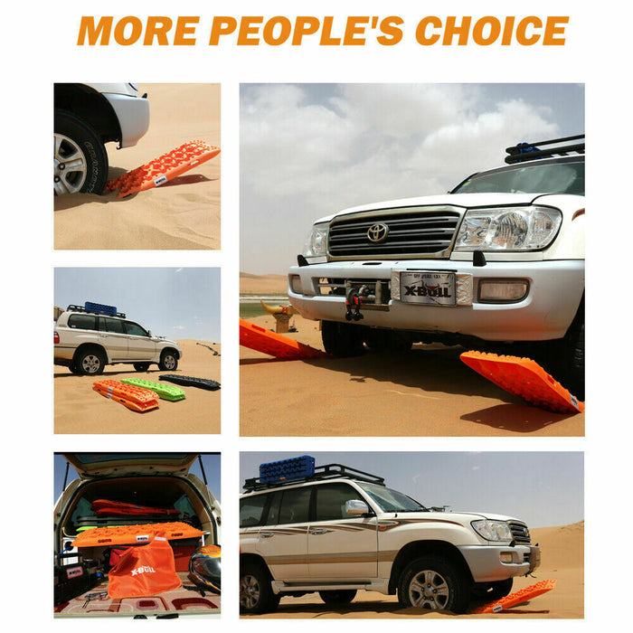 X-BULL KIT1 Recovery track Board Traction Sand trucks strap mounting 4x4 Sand Snow Car ORANGE