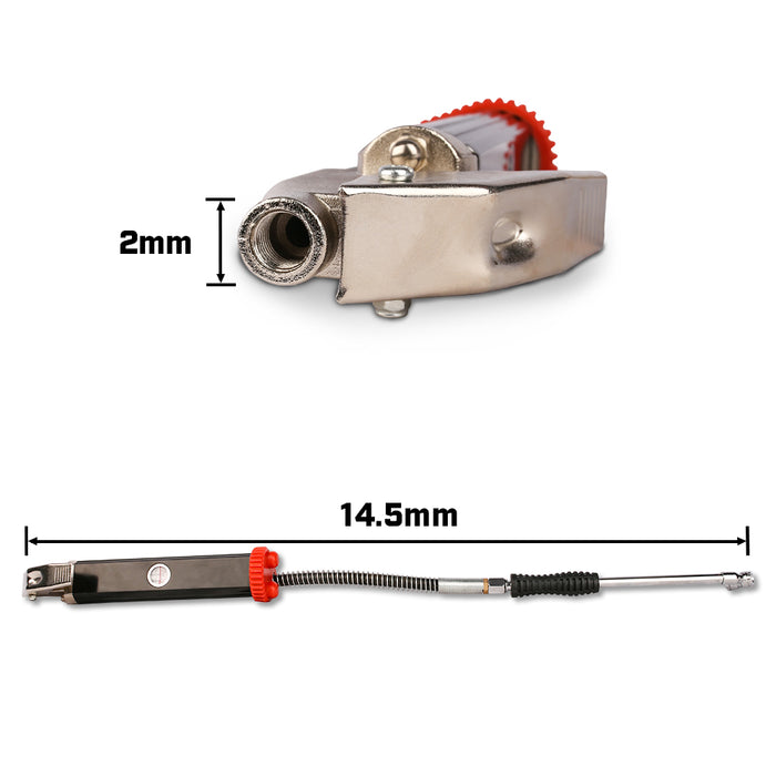 X-BULL Tyre Inflator with Pressure Gauge Heavy Duty Aluminium Die Cast Body 160PSI